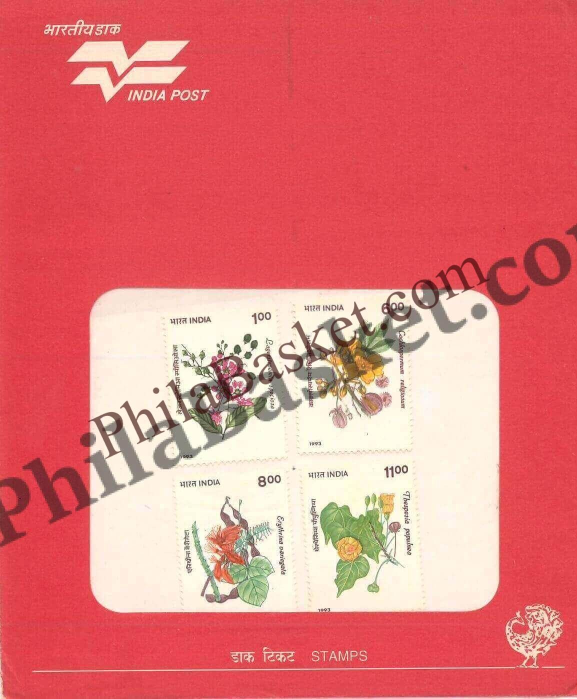 #PP29 - Flowering Trees - Official Pack - Presentation Pack - India MNH - 09 Oct 1993