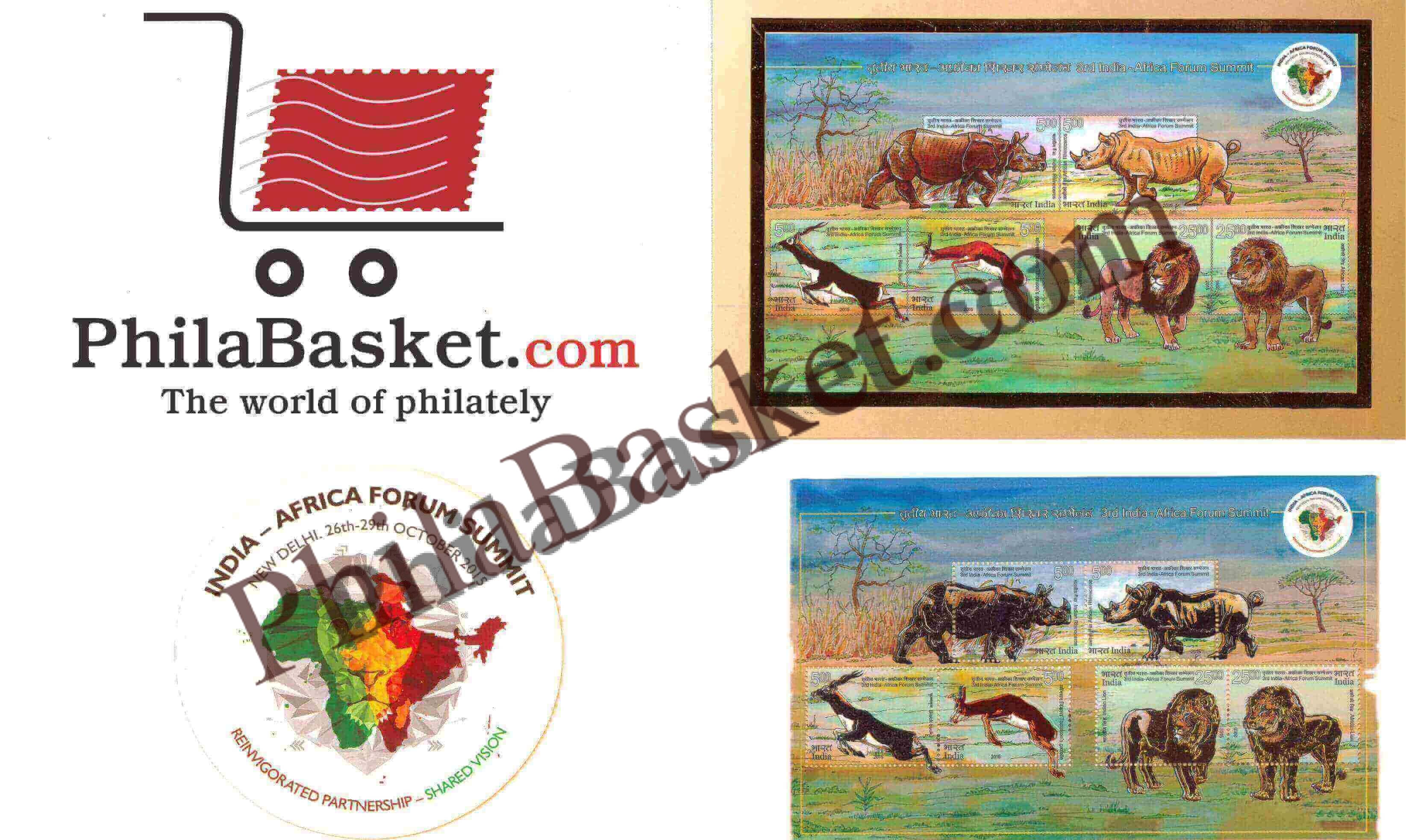 #PP31 - lndia - Africa Forum Summit (Hot stamped with Foil & Embossed) Pack - Official Pack - Presentation Pack - India MNH - 29 Oct 2015