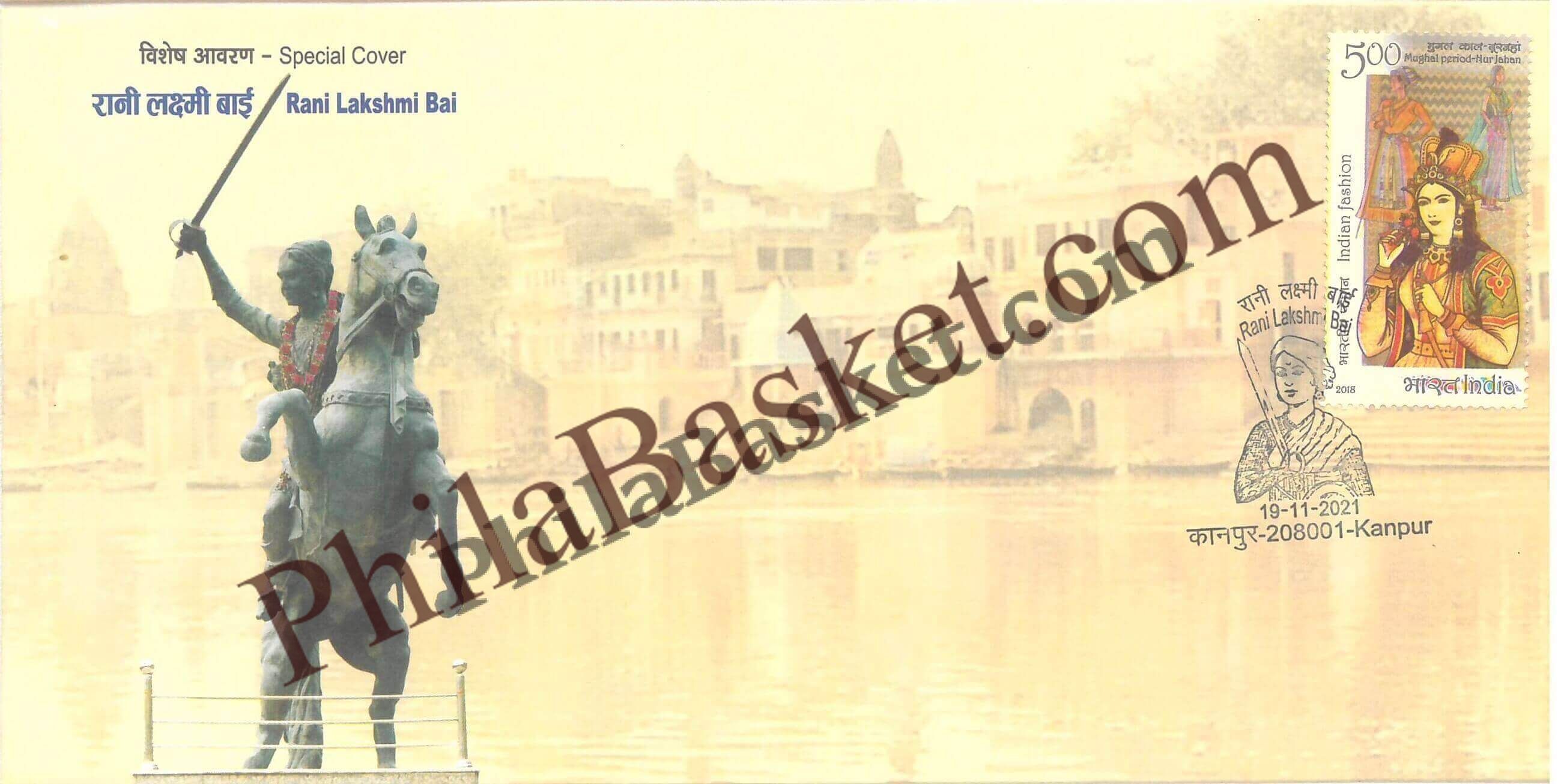 #SC211 - Rani Laxmi Bai with Relavent stamp, by Uttar Pradesh Circle - Special Cover - India - 19 Nov 2021