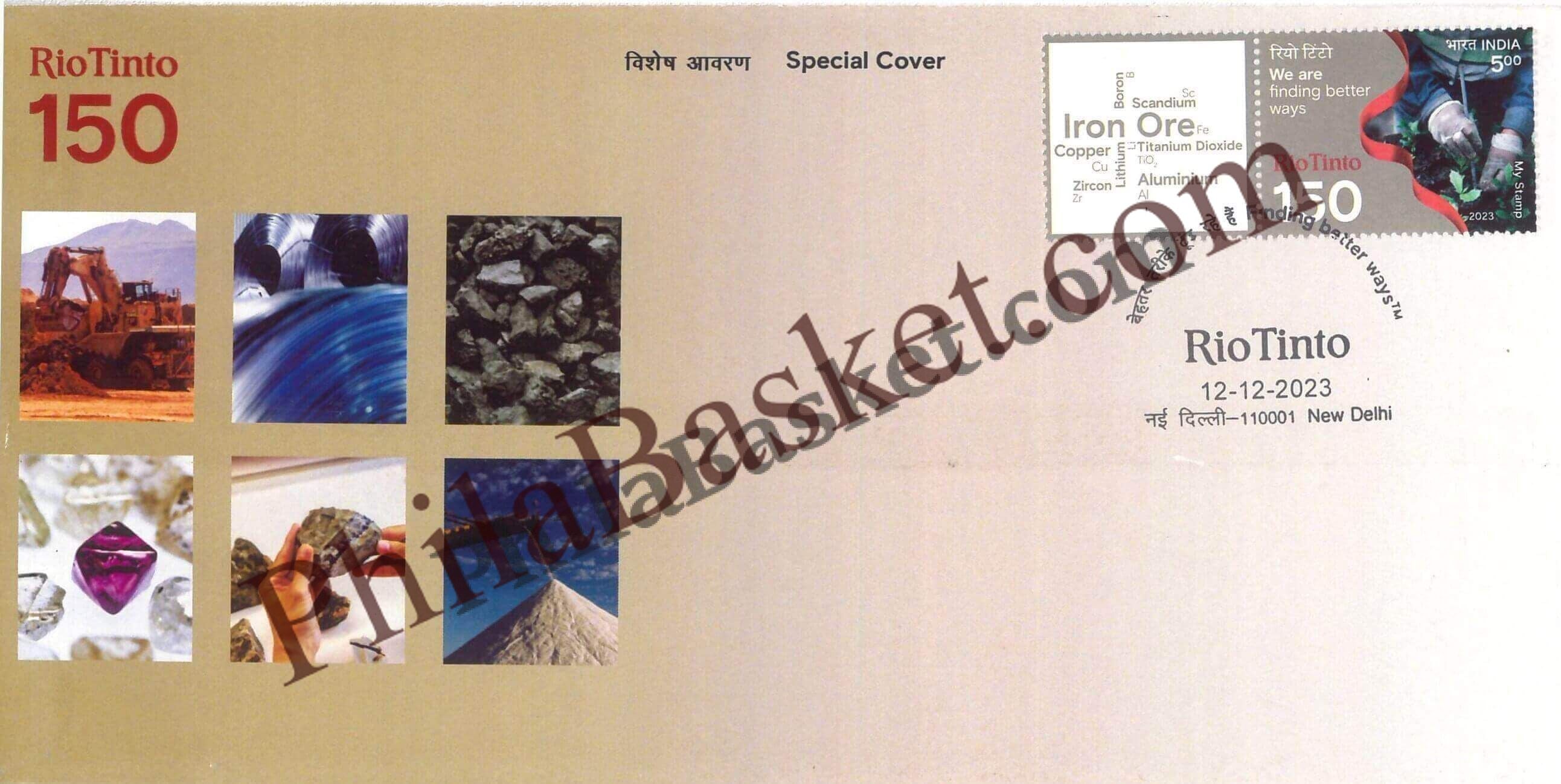 #SC342 - Finding Better Ways - Rio Tinto With Relevant My Stamp by New Delhi Circle - Special Cover - India - 12 Dec 2023