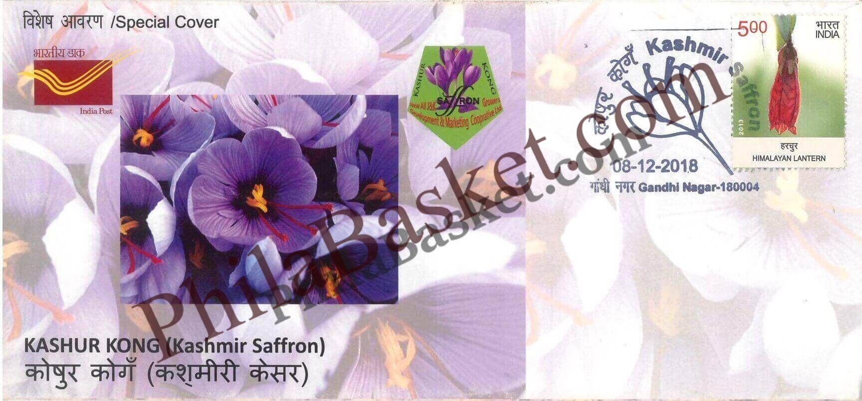 #SC620 - Kaushur Kong ( Kashmir Saffron ) by Jammu & Kashmir circle - Special Cover - India - 08 Dec 2018