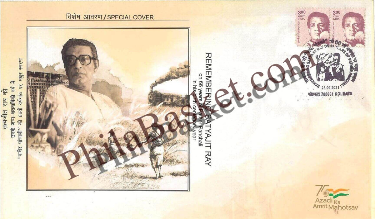 #SC756 - Remembering Satyajit Ray on 66 Years of Pather Panchali in his Birth Centenary by West bengal circle - Special Cover - India - 23 Sep 2021