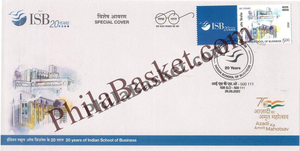 #SC801 - 20 Years of Indian School of Business with My Stamp by Telangana circle - Special Cover - India - 26 May 2022