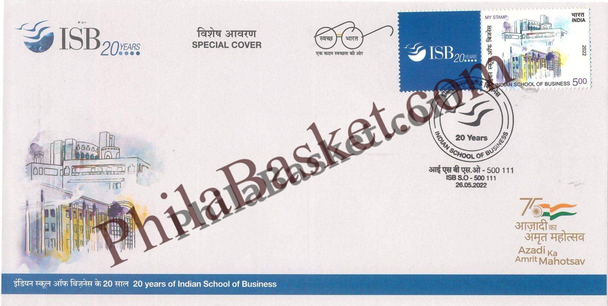 #SC801 - 20 Years of Indian School of Business with My Stamp by Telangana circle - Special Cover - India - 26 May 2022