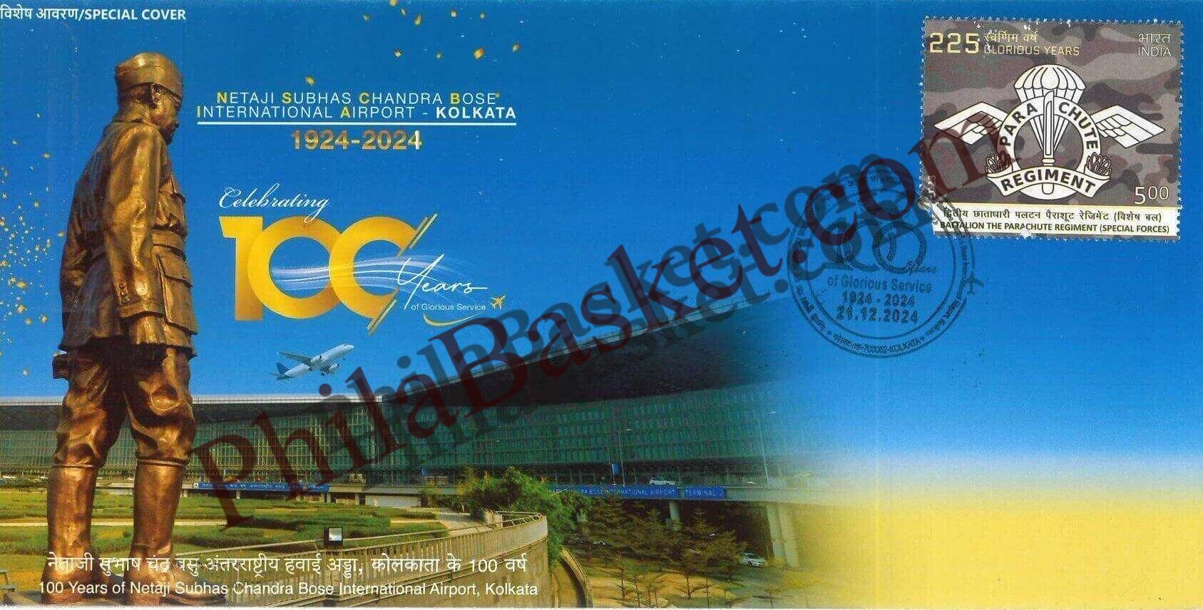 #SC884 - 100 Years of Netaji Subhash Chandra Bose International Airport, Kolkata by West Bengal circle - Special Cover - India - 21 Dec 2024