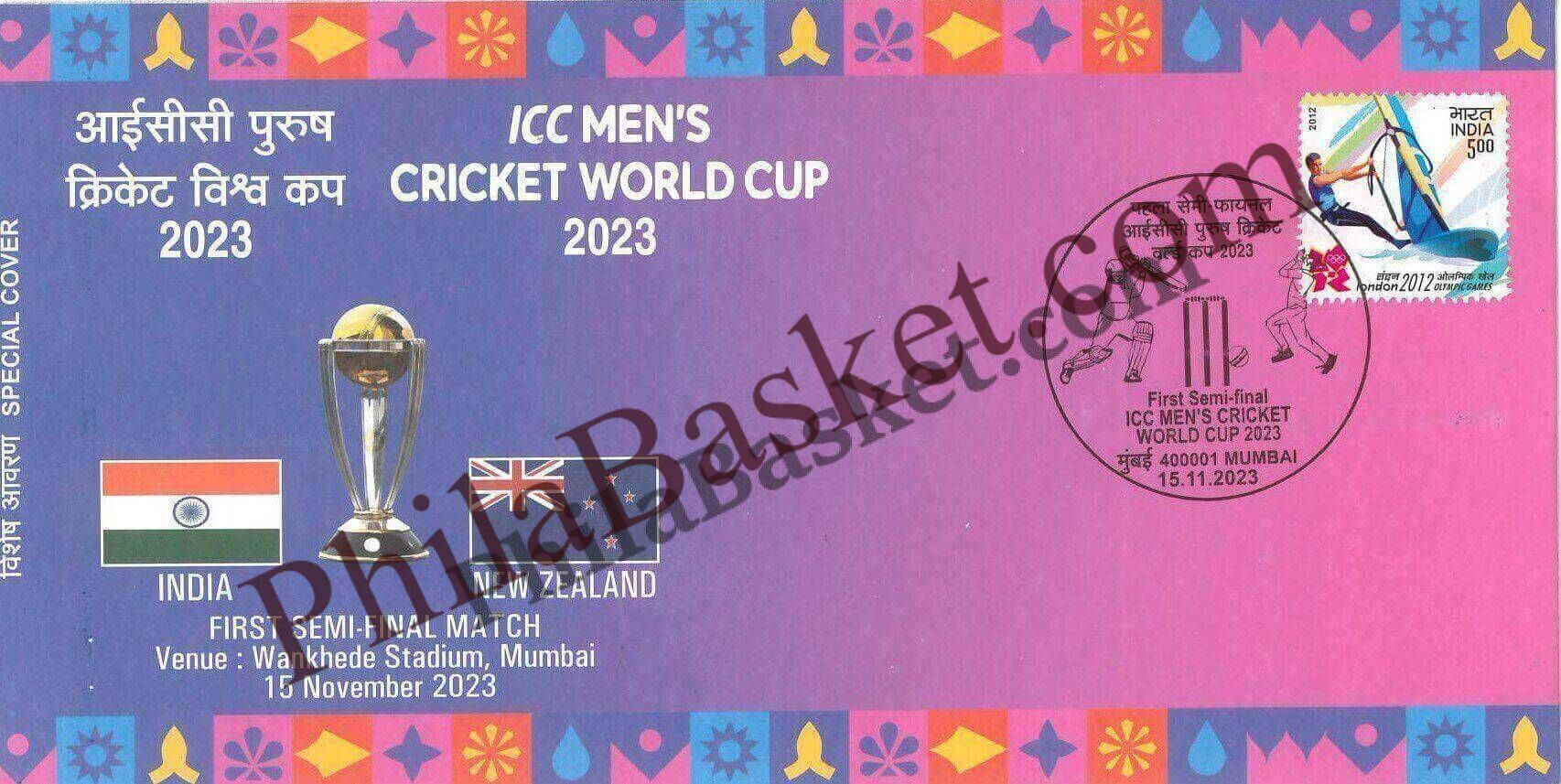 #SC890 - ICC MenS Cricket World Cup 2023 by Maharashta circle - Special Cover - India - 15 Nov 2023